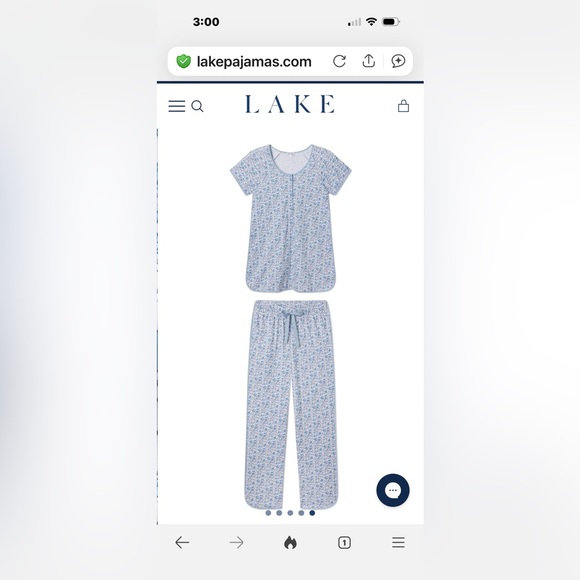 NEW! LAKE maternity pajamas size small delft blue - Picture 5 of 14